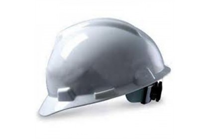 MSA V-GARD PE WHITE FASTRAC WITH CHINSTRAP